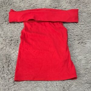 Hollister Vibrant Red Off-Shoulder Blouse